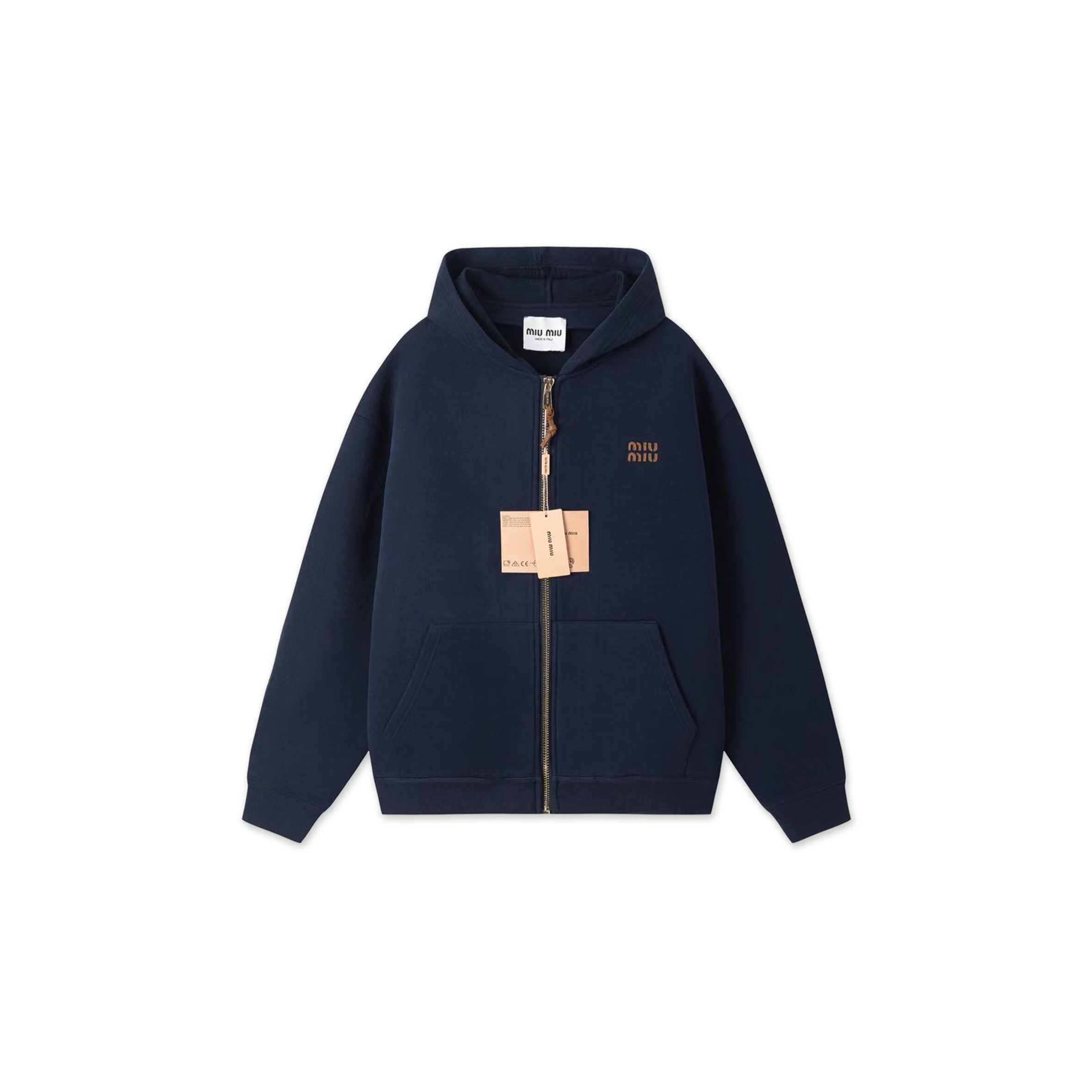 MIU MIU JERSEY HOODIE JACKET